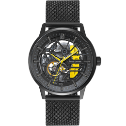 Montre Homme PADDOCK Cadran Noir Bracelet Acier milanais Noir