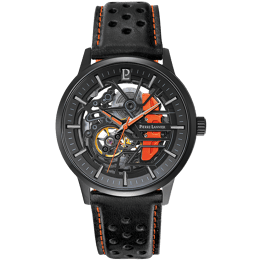 Automatique Homme PADDOCK Noir Cadran Noir Bracelet Cuir Noir 22M