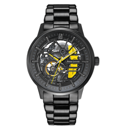Montre Homme PADDOCK Noir Cadran Noir Bracelet Acier Noir 22 MM