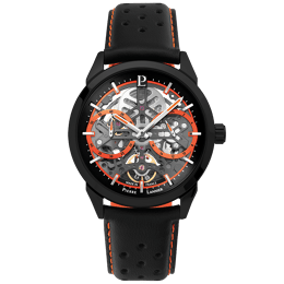 Montre Homme MONARCK Noir Cadran Noir Bracelet Cuir Noir 22 MM