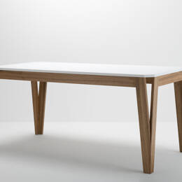 Table en noyer et résine - MéliMélo