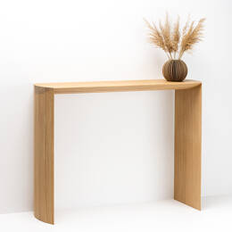 Console design en bois - Dendro en chêne 120 x 35 et 120 x 25 cm