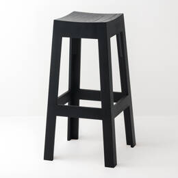 Tabouret de bar laqué noir - Wak