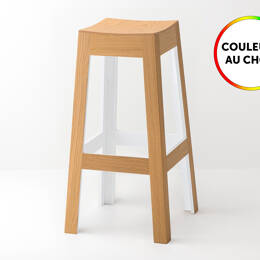 Tabouret en chêne laqué couleur personnalisée - Wak