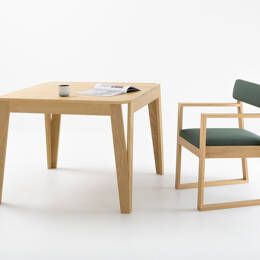 Table Design en Bois Massif 80 x 80 cm - MéliMélo en chêne