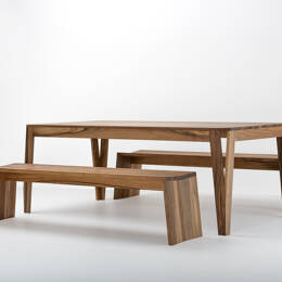 Table Design en Bois Massif 200 x 100 cm - MéliMélo en noyer