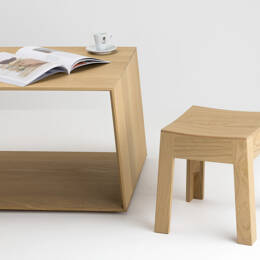 Petit Tabouret en Bois de Chêne - Mini Wak