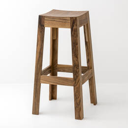 Tabouret Wak en noyer