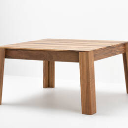 Table basse carrée en noyer  - Aix 80 x 80 cm