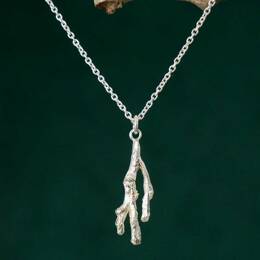 Pendentif brindille en argent 925 recyclé