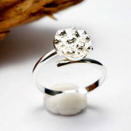 Petite bague en argent 925 réglable Litchi