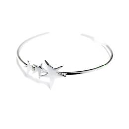 Bracelet jonc étoiles Sati en argent 925