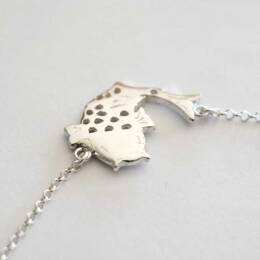 Collier ras de cou carpe Koï en argent 925