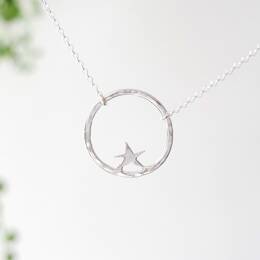 Collier étoile Nova en argent 925 recyclé chaine longueur ajustable