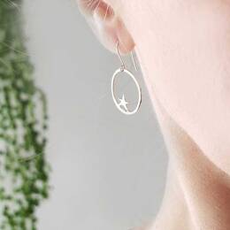 Boucles d'oreilles pendantes étoile Nova en argent 925