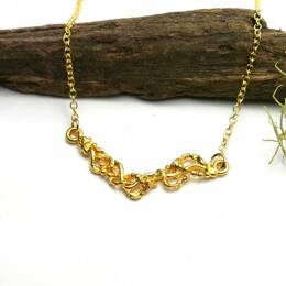 Collier réglable Volubilis en bronze doré à l'or fin