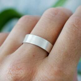 Bague large brossée argent 925 recyclé