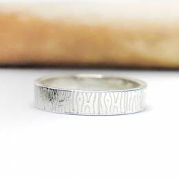Bague large Ecorce 1 argent 925 recyclé pour femme et pour homme