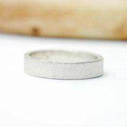 Alliance sablée argent 925 recyclé pour femme et pour homme