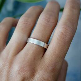 Alliance brossée argent 925 recyclé