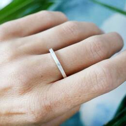 Alliance épaisse sablée argent 925 recyclé pour femme et pour homme