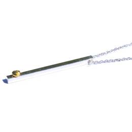 Collier en argent 925 et or 24 carats Perle de Pluie