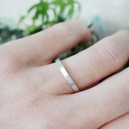 Alliance brossée en argent 925 recyclé pour femme et pour homme