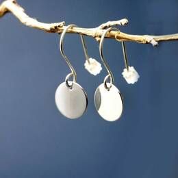 Boucles d'oreilles pendantes en argent 925 recyclé  minimalistes