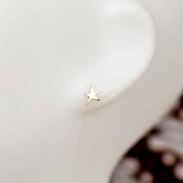 Petites boucles d'oreilles puces étoile en argent 925