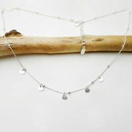 Collier femme petits cœurs en breloques en argent 925 recyclé m