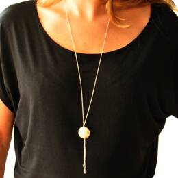 Sautoir en argent 925 Litchi