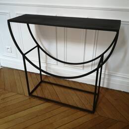 Console contemporaine "MELANIE" en métal - 30 cm - 80 cm
