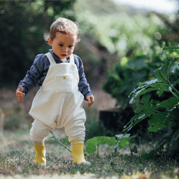 Salopette enfant éponge écru OLIVIER