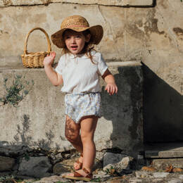 Bloomer bébé fleuri jaune ROMARIN