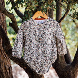 Barboteuse bébé fleuri camel THYM