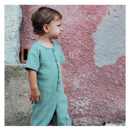 Combi bébé en coton bio ORANGER