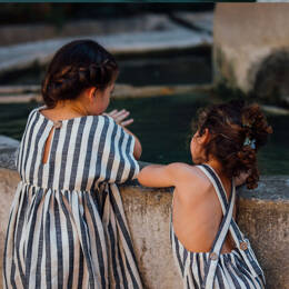 Robe fille rayures GARDENIA