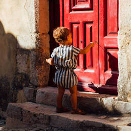 Tshirt enfant rayures BASILIC