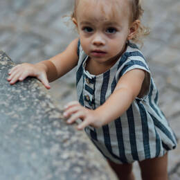 Barboteuse bébé rayures JASMIN