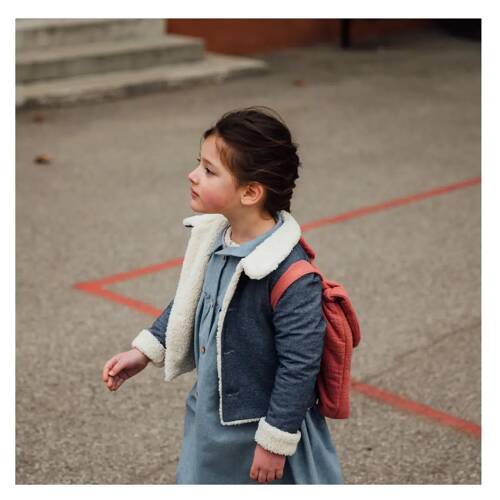 Veste enfant jeans doublé sherpa SAUGE