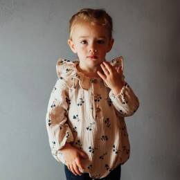 Barboteuse bébé fleurie bleu THYM