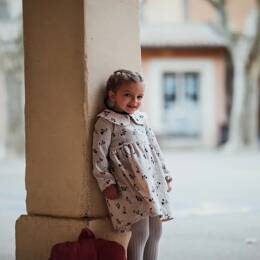 Robe fille fleurie bleu LAVANDE