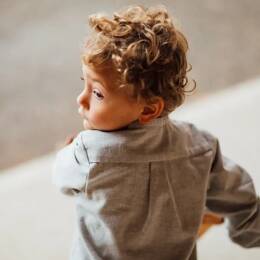 Chemise garçon coton bio flanelle CEDRAT