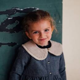 Col claudine double gaze beige DAHLIA