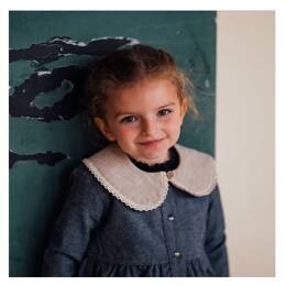 Col claudine double gaze beige DAHLIA