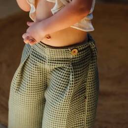 Pantalon bébé en coton bio ABRICOTIER