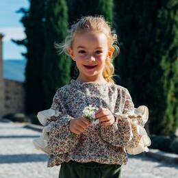 Blouse bébé fleurie en coton bio COLZA