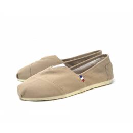 Espadrille beige café en coton recyclé