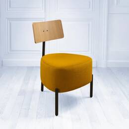 HUMANISTE CODA, le fauteuil - Paille - Chêne teinté noir