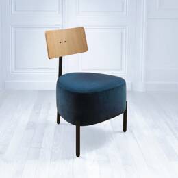 HUMANISTE HARALD,  le fauteuil - HUMANISTE Harald bleu chêne - chêne teinté noir